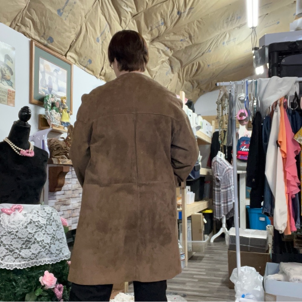 Vintage Reed Sportswear Women’s Brown suede leather Coat - Picture 11 of 12